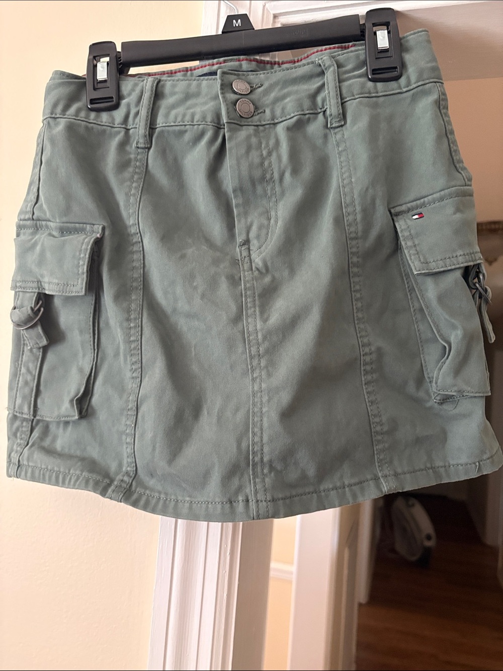 Kid’s Tommy Hilfiger Olive Green Cargo Mini Skirt